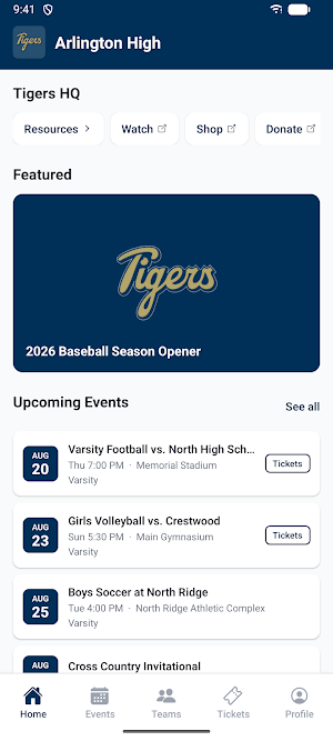 Arlington High Athletics Screenshot 0