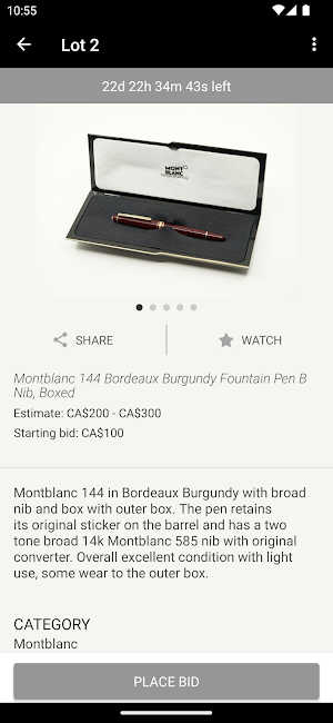NA Pen Auctions Screenshot 3