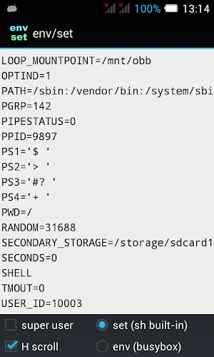 env/set Screenshot 0