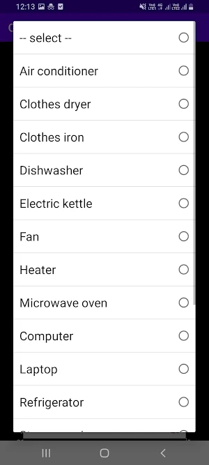 Energy Consumption Calculator Screenshot 3