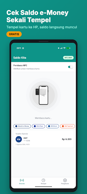 Cek Saldo Kita: e-Money NFC Screenshot 0