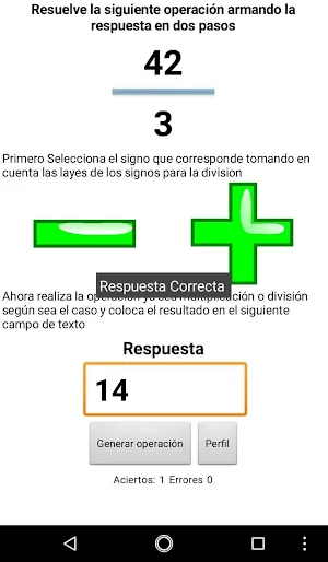 OPERACIONES DE NÚMEROS CON SIGNO Screenshot 0
