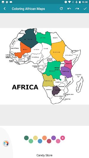 Africa: Coloring Map Screenshot 1