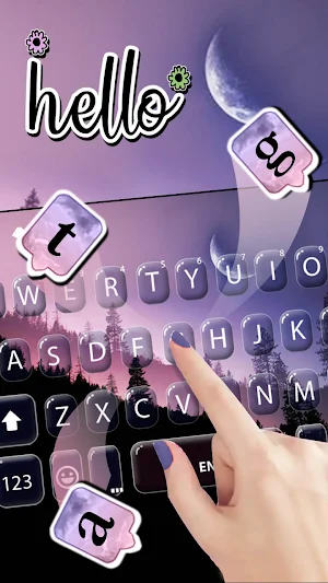 Aesthetic Mountain Keyboard Background Screenshot 1