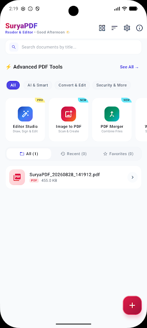 SuryaPDF Reader & Editor Screenshot 0