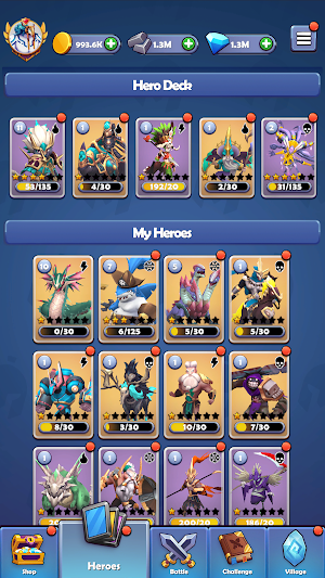 Idle Sky Village - Hero Merge Screenshot 2