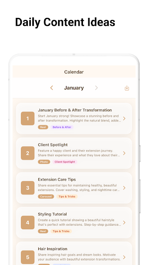 Content Calendar for Hair Pros Screenshot 3