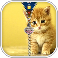 Kitty Zipper Lock Screen