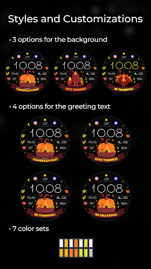 TVV Thanksgiving Watch Face Screenshot 1