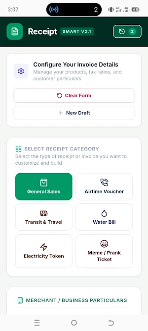 Smart Receipt Creator Screenshot 0