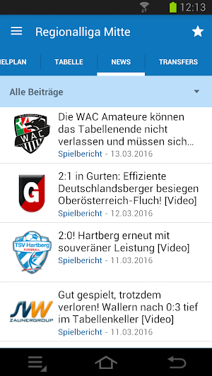 Ligaportal Fußball Live-Ticker Screenshot 3