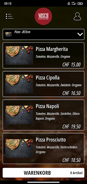 Nosch Holzofen Pizza Kurier Screenshot 0