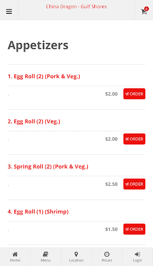 China Dragon Gulf Shores Online Ordering Screenshot 1