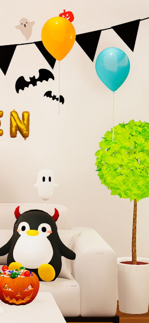 脱出ゲーム　ペンギンくんとシロクマのハロウィンパーティー Screenshot 2