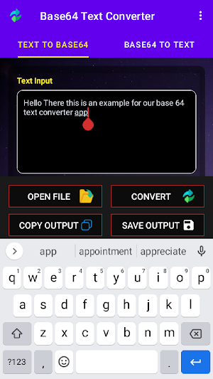 Base64 Text Converter Offline Screenshot 1