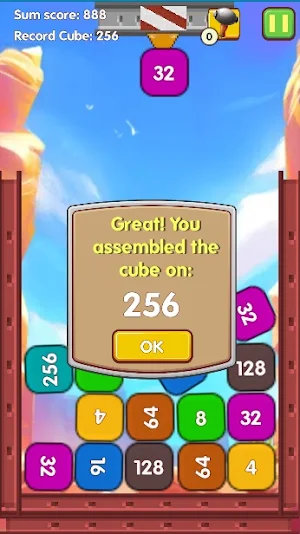 Funny Cubes:2048 - Puzzle Game Screenshot 2