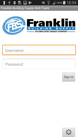 Franklin Building Supply Web Track Screenshot 0