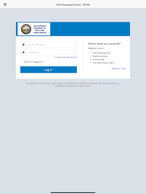 CTS Passenger Portal - DHHS Screenshot 3