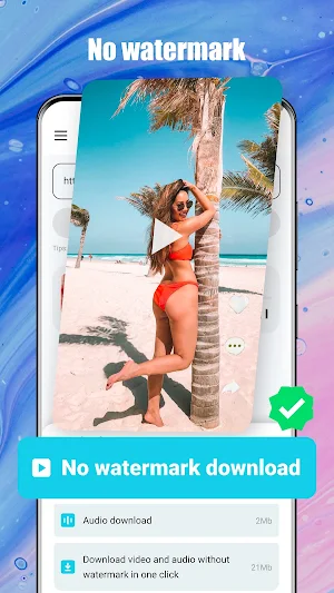 Video downloader for Tiktok no watermark Screenshot 0