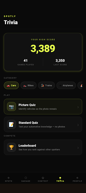 Spotly - Car Spotting Screenshot 2