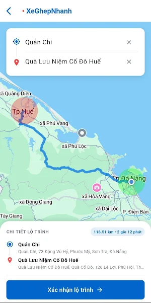 Xe Ghép Nhanh - Đặt xe Screenshot 2