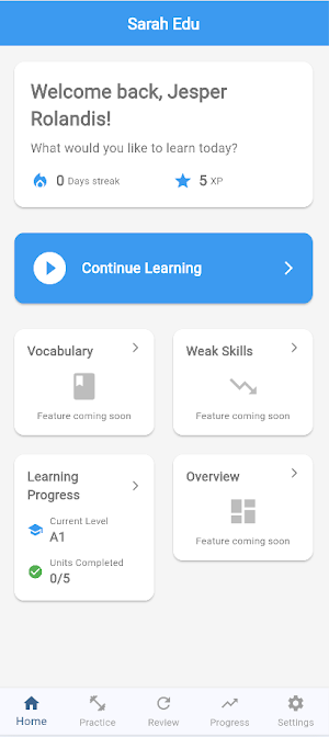 Sarah Learning English Screenshot 0