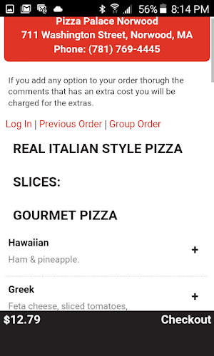 Pizza Palace Norwood Screenshot 1