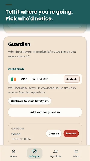 Safety On – Walk Home Safe Screenshot 1