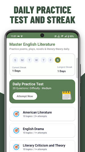 English Literature Quiz Test Screenshot 0