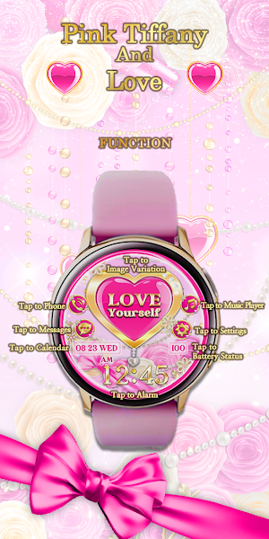 Pink Tiffany Love - Watchface Screenshot 0