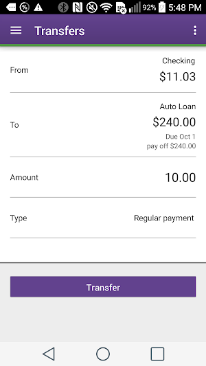 Upward Credit Union Screenshot 2