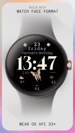 Butterfly simple watch face Screenshot 3