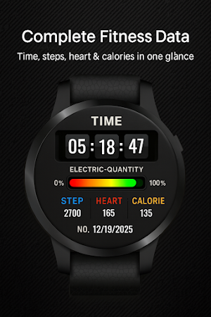 FitStep Digital WatchFace Screenshot 0