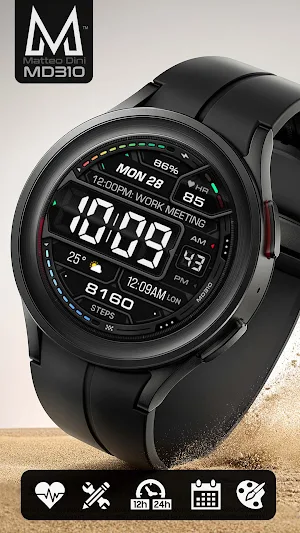 MD310 Digital watch face Screenshot 0