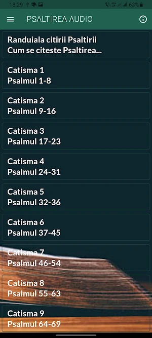 Psaltirea lui David Audio Screenshot 0