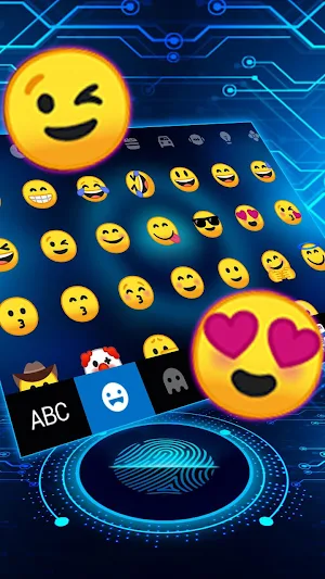 Tech Fingerprint Keyboard Theme Screenshot 2