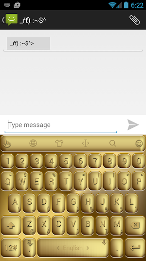 Keyboard Theme Solid Gold Screenshot 0