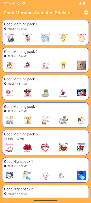 Good Morning Animated Stickers Screenshot 0