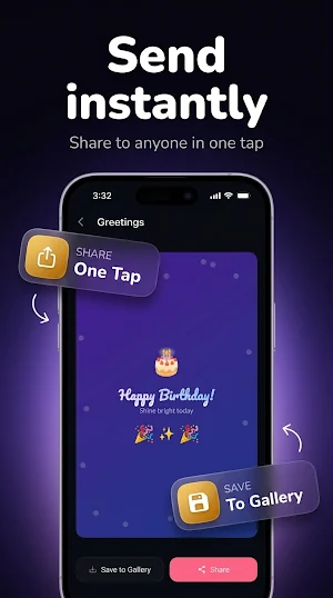 Birthday Cards: Maker & Wishes Screenshot 1
