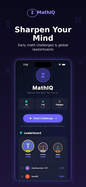 MathIQ: Brain Training Screenshot 0