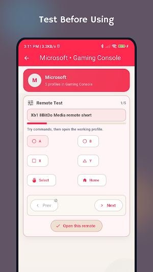 Gaming Console Remote Control Screenshot 2