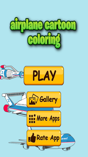 airplane cartoon coloring Screenshot 2