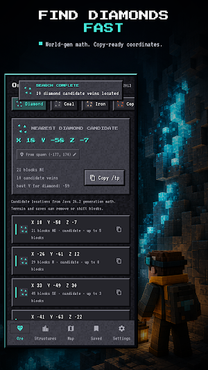 OreScout: Diamond Seed Finder Screenshot 0