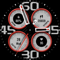 Four circles watch face