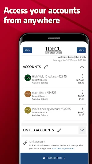 TDECU Digital Banking Screenshot 1