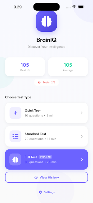 BrainIQ - Intelligence AI Test Screenshot 0