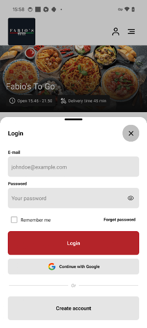 Fabio's To Go Screenshot 1