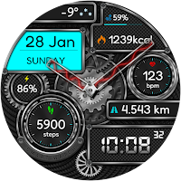 Hybrid TUNUK URX44 Watch face