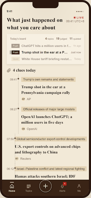ClueArk: AI Topic Monitor Screenshot 0