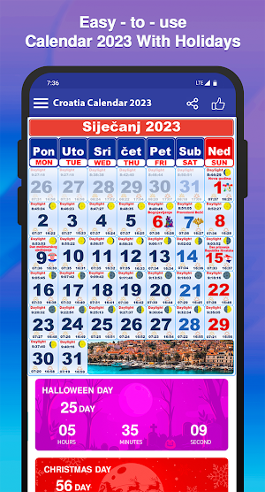 Croatia Calendar 2023 Screenshot 1